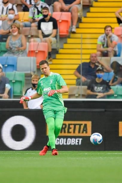 Juventus player Wojciech Szczesny during the Serie A match between Udinese Calcio v Juventus at Dacia Arena on August 22, 2021 in Udine, Italy.