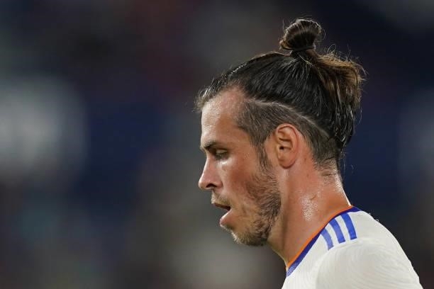 Gareth Bale of Real Madrid during the La Liga match between Levante UD v Real Madrid played at Ciutat Valencia Stadium on August 21, 2021 in...