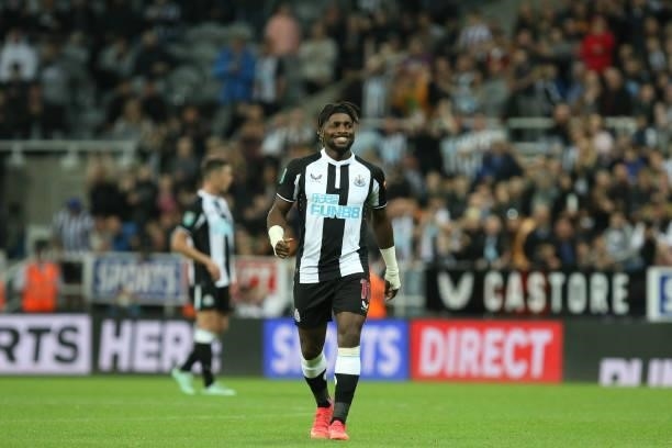 Allan Saint-Maximin seen during the Carabao Cup match between Newcastle United and Burnley at St. James's Park, Newcastle on Wednesday 25th August...