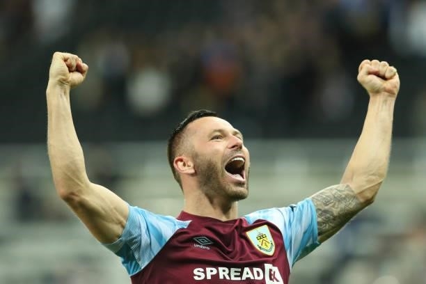 Phil Bardsley of Burnley celebrates during the Carabao Cup match between Newcastle United and Burnley at St. James's Park, Newcastle on Wednesday...