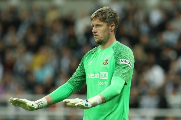 Wayne Hennessey of Burnley seen during the Carabao Cup match between Newcastle United and Burnley at St. James's Park, Newcastle on Wednesday 25th...