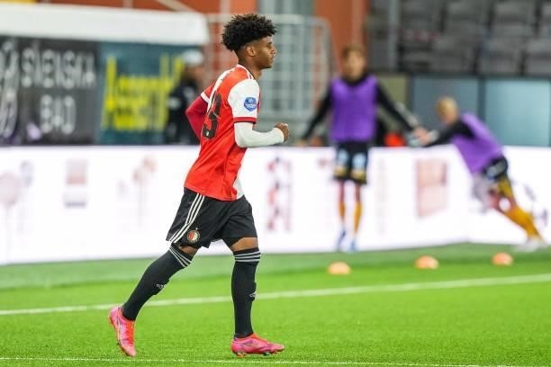 Mimeirhel Benita of Feyenoord during the UEFA Conference League play-offs match between IF Elfsborg and Feyenoord at the Boras Arena on August 26,...
