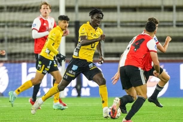 Marokhy Ndione of Elfsborg during the UEFA Conference League play-offs match between IF Elfsborg and Feyenoord at the Boras Arena on August 26, 2021...