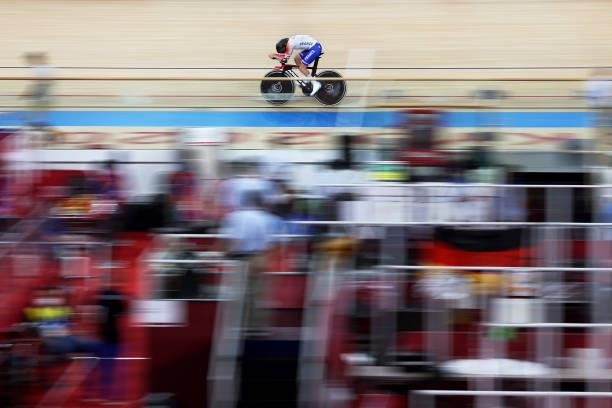 Kevin Le Cunff of Team France competes in the Track Cycling Men's C5 4000m Individual Pursuit Qualifying on day 3 of the Tokyo 2020 Paralympic Games...