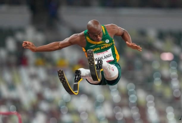 Ntando Mahlangu from South Africa at Longjump during athletics at the Tokyo Paralympics, Tokyo Olympic Stadium, Tokyo, Japan on August 28, 2021.