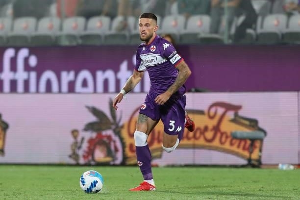 Cristiano Biraghi of ACF Fiorentina in action during the Serie A match between ACF Fiorentina and Torino FC at Stadio Artemio Franchi on August 28,...