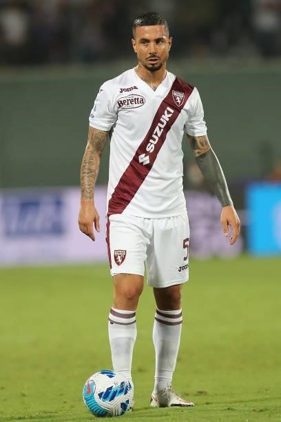 Armando Izzo of Torino FC in action during the Serie A match between ACF Fiorentina and Torino FC at Stadio Artemio Franchi on August 28, 2021 in...