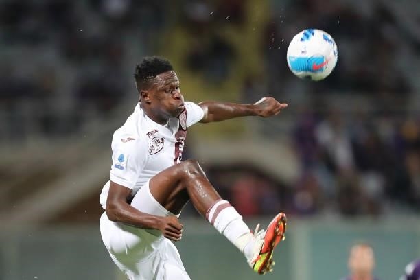 Wilfred Stephane Singo of Torino FC in action during the Serie A match between ACF Fiorentina and Torino FC at Stadio Artemio Franchi on August 28,...