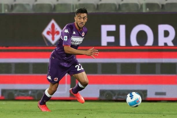Nicholas Gonzalez of ACF Fiorentina in action during the Serie A match between ACF Fiorentina and Torino FC at Stadio Artemio Franchi on August 28,...
