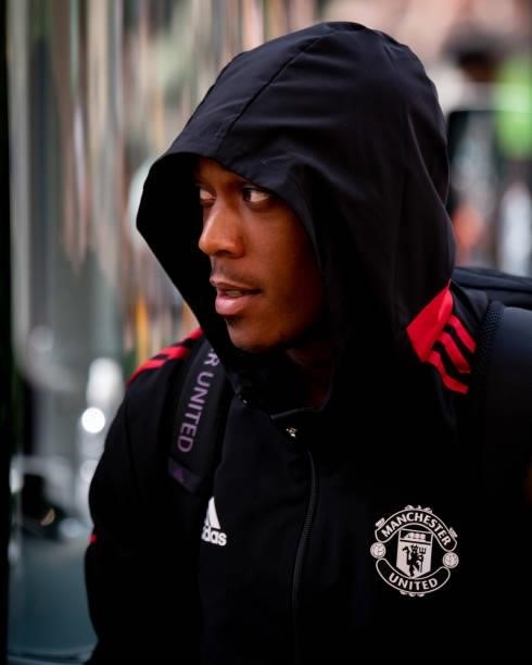 Anthony Martial of Manchester United arrives prior to the Premier League match between Wolverhampton Wanderers and Manchester United at Molineux on...