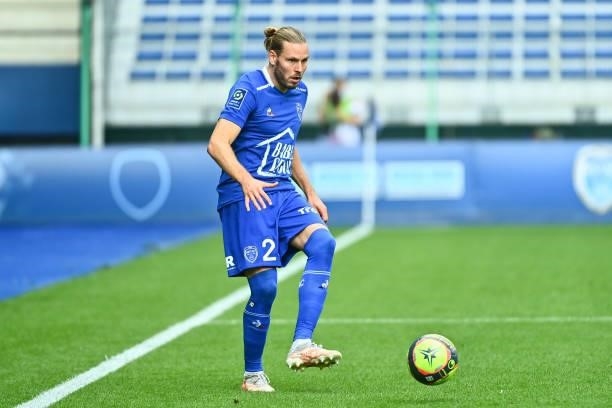 Renaud RIPART of Troyes during the Ligue 1 Uber Eats match between Troyes and Monaco at Stade de l'Aube on August 29, 2021 in Troyes, France.