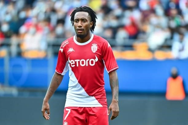 Gelson MARTINS of Monaco during the Ligue 1 Uber Eats match between Troyes and Monaco at Stade de l'Aube on August 29, 2021 in Troyes, France.