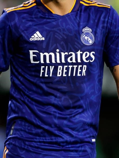 Tshirt of Real Madrid during the La Liga Santander match between Real Betis Sevilla v Real Madrid at the Estadio Benito Villamarin on August 28, 2021...