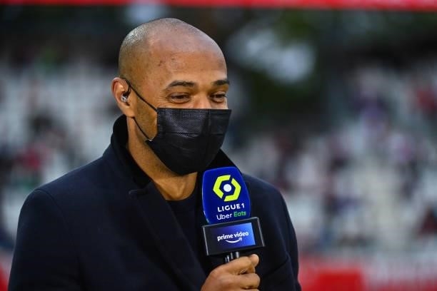 Thierry HENRY during the Ligue 1 Uber Eats match between Reims and Paris Saint Germain at Stade Auguste Delaune on August 29, 2021 in Reims, France.