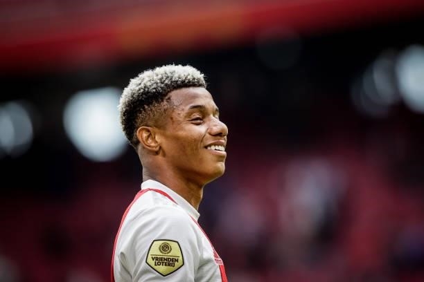 David Neres of Ajax during the Dutch Eredivisie match between Ajax v Vitesse at the Johan Cruijff Arena on August 29, 2021 in Amsterdam Netherlands