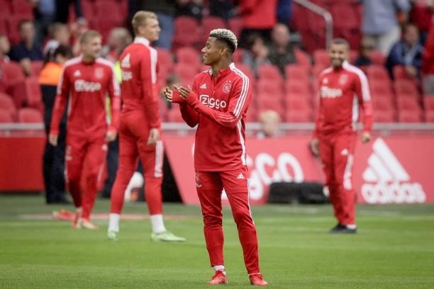 David Neres of Ajax during the Dutch Eredivisie match between Ajax v Vitesse at the Johan Cruijff Arena on August 29, 2021 in Amsterdam Netherlands