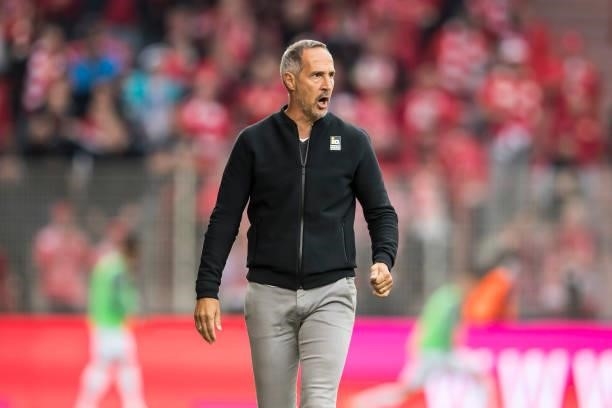 Head Coach Adi Huetter of Borussia Moenchengladbach in action during the Bundesliga match between 1.FC Union Berlin and Borussia Moenchengladbach at...
