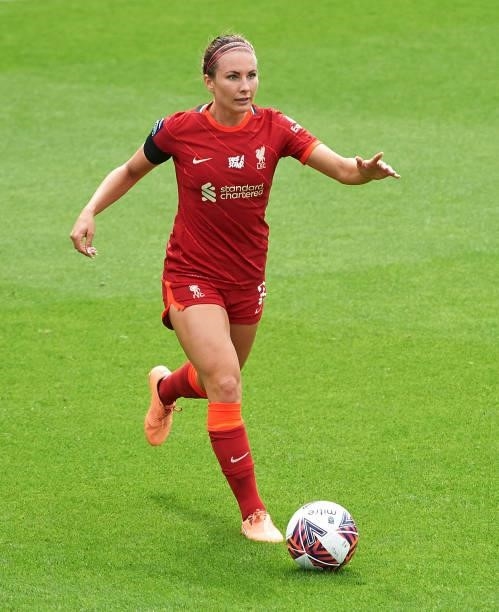 Leighanne Robe of Liverpool FC Women in action during the Barclays FA Women's Championship match between Liverpool Women and London City Lionesses at...