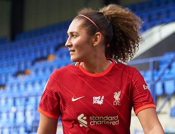 Jade Bailey of Liverpool FC Women in action during the Barclays FA Women's Championship match between Liverpool Women and London City Lionesses at...