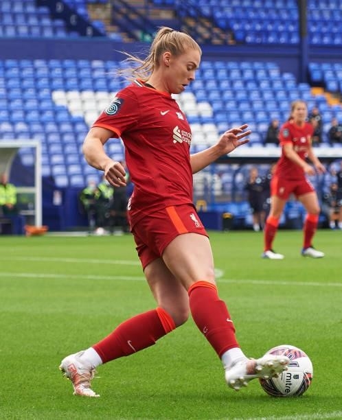 Rianna Dean of Liverpool FC Women in action during the Barclays FA Women's Championship match between Liverpool Women and London City Lionesses at...