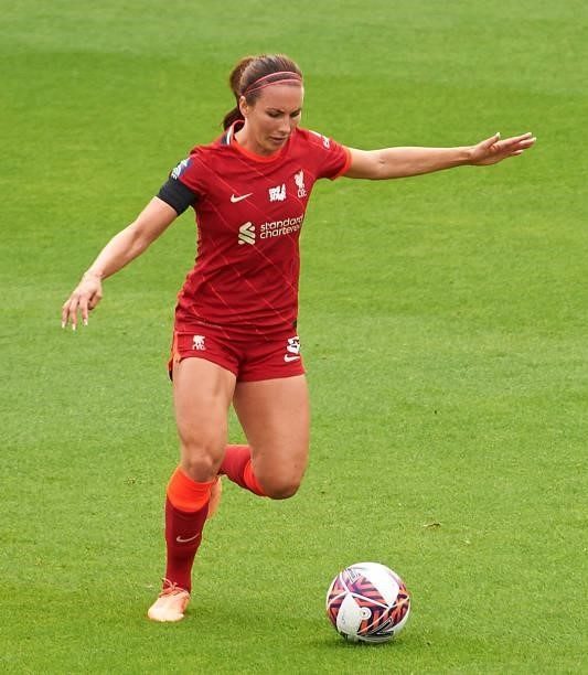 Leighanne Robe of Liverpool FC Women in action during the Barclays FA Women's Championship match between Liverpool Women and London City Lionesses at...