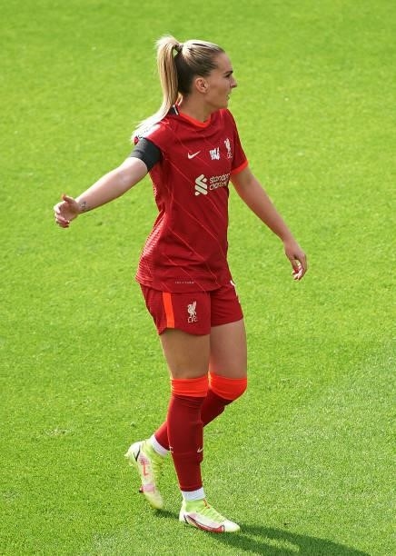 Melissa Lawley of Liverpool FC Women in action during the Barclays FA Women's Championship match between Liverpool Women and London City Lionesses at...