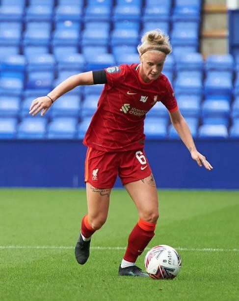 Jasmine Matthews of Liverpool FC Women in action during the Barclays FA Women's Championship match between Liverpool Women and London City Lionesses...