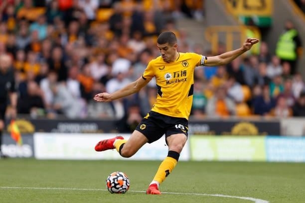 Conor Coady of Wolverhampton Wanderers during the Premier League match between Wolverhampton Wanderers and Manchester United at Molineux on August...