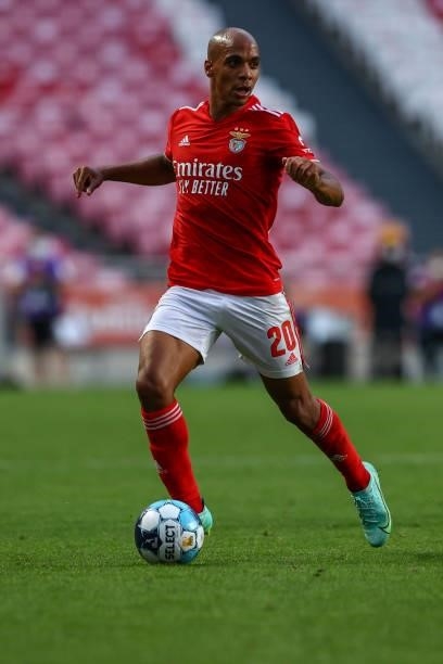 Joao Mario of SL Benfica during the Liga Bwin match between SL Benfica and CD tondela at Estadio da Luz on August 29, 2021 in Lisbon, Portugal.
