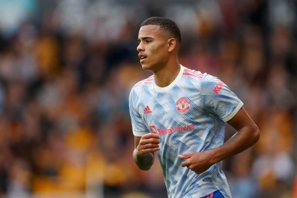 Mason Greenwood of Manchester United during the Premier League match between Wolverhampton Wanderers and Manchester United at Molineux on August 29,...