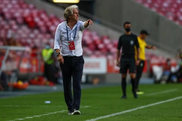 Jorge Jesus of SL Benfica during the Liga Bwin match between SL Benfica and CD tondela at Estadio da Luz on August 29, 2021 in Lisbon, Portugal.