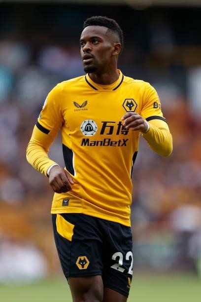 Nelson Semedo of Wolverhampton Wanderers during the Premier League match between Wolverhampton Wanderers and Manchester United at Molineux on August...