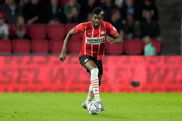 Ibrahim Sangare of PSV during the Dutch Eredivisie match between PSV v FC Groningen at the Philips Stadium on August 28, 2021 in Eindhoven Netherlands