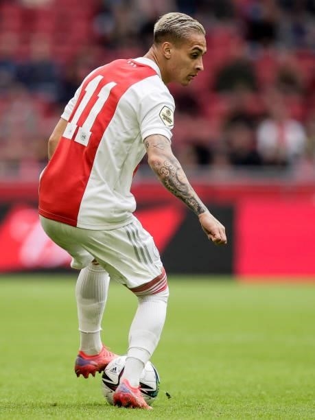 Antony of Ajax during the Dutch Eredivisie match between Ajax v Vitesse at the Johan Cruijff Arena on August 29, 2021 in Amsterdam Netherlands