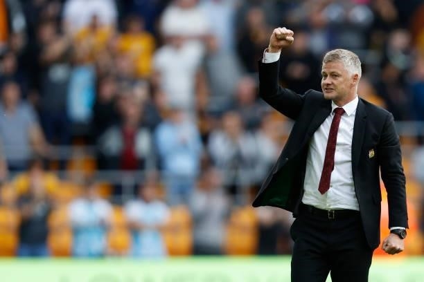 Ole Gunnar Solskjaer the head coach / manager of Manchester United during the Premier League match between Wolverhampton Wanderers and Manchester...