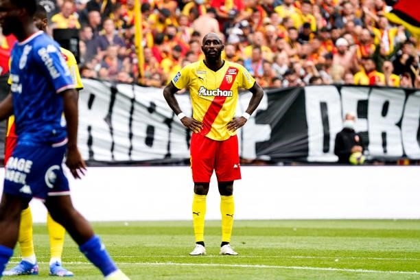 Seko FOFANA of RC Lens during the Ligue 1 Uber Eats match between Lens and Lorient at Stade Bollaert-Delelis on August 29, 2021 in Lens, France.