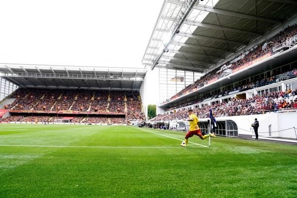 Jonathan CLAUSS of RC Lens during the Ligue 1 Uber Eats match between Lens and Lorient at Stade Bollaert-Delelis on August 29, 2021 in Lens, France.