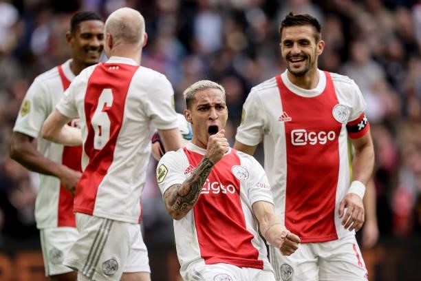 Antony of Ajax during the Dutch Eredivisie match between Ajax v Vitesse at the Johan Cruijff Arena on August 29, 2021 in Amsterdam Netherlands