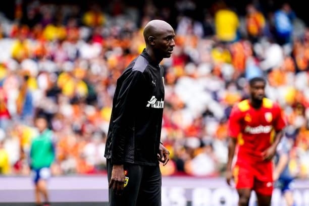 Assistant Coach Alou DIARRA of RC Lens during the Ligue 1 Uber Eats match between Lens and Lorient at Stade Bollaert-Delelis on August 29, 2021 in...