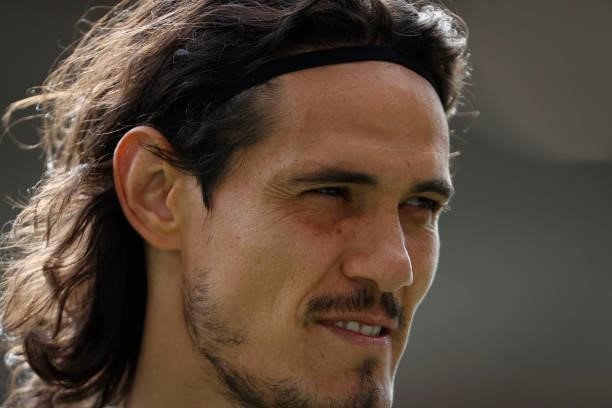 Edinson Cavani of Manchester United during the Premier League match between Wolverhampton Wanderers and Manchester United at Molineux on August 29,...