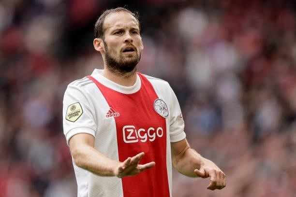 Daley Blind of Ajax during the Dutch Eredivisie match between Ajax v Vitesse at the Johan Cruijff Arena on August 29, 2021 in Amsterdam Netherlands