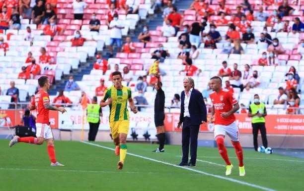 Jorge Jesus of SL Benfica during the Liga Bwin match between SL Benfica and CD tondela at Estadio da Luz on August 29, 2021 in Lisbon, Portugal.