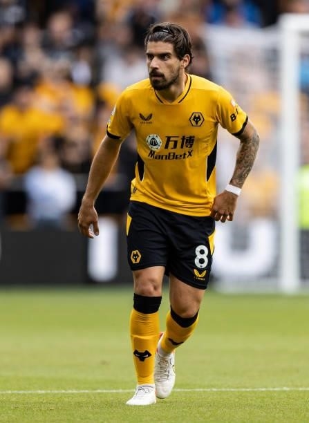 Wolverhampton Wanderers' Ruben Neves looks on during the Premier League match between Wolverhampton Wanderers and Manchester United at Molineux on...