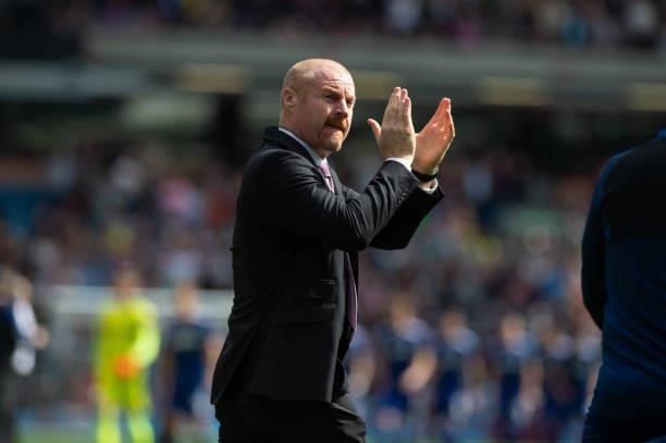 Sean Dyche, Burnley manager, before the Premier League match between Burnley and Leeds United at Turf Moor, Burnley, UK on 29th August 2021.