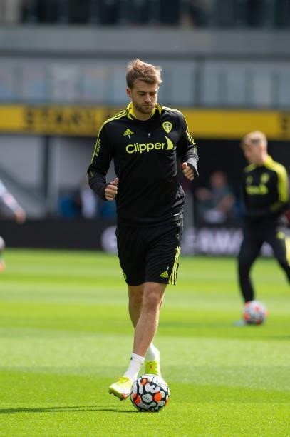 Patrick Bamford of Leeds United before the Premier League match between Burnley and Leeds United at Turf Moor, Burnley, UK on 29th August 2021.