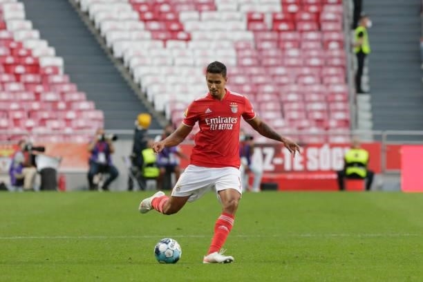 Lucas Verissimo defender of SL Benfica in action during the Liga Portugal Bwin match between SL Benfica and CD Tondela at Estadio da Luz on 29th...