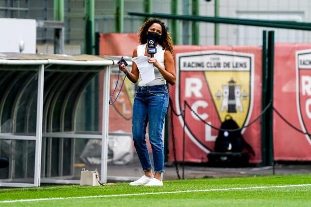 Virginie SAINSILY during the Ligue 1 Uber Eats match between Lens and Lorient at Stade Bollaert-Delelis on August 29, 2021 in Lens, France.