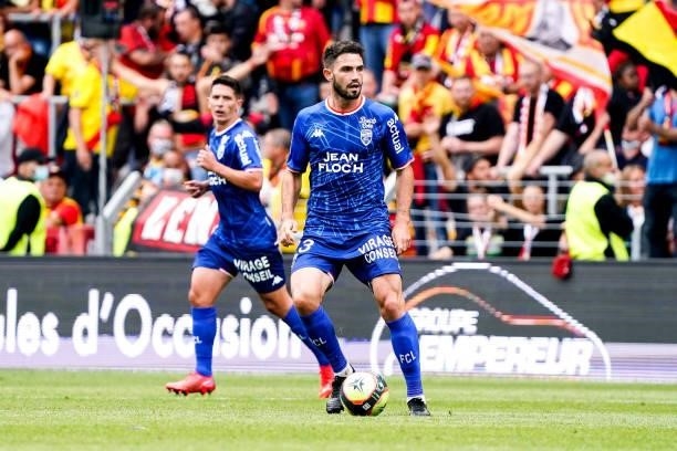 Thomas MONCONDUIT of FC Lorient during the Ligue 1 Uber Eats match between Lens and Lorient at Stade Bollaert-Delelis on August 29, 2021 in Lens,...