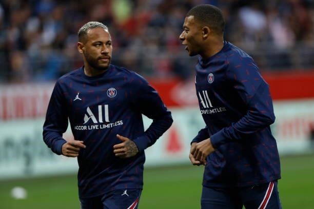 Kylian Mbappe and Kylian Mbappe during the French championship Ligue 1 football match between Stade de Reims and Paris Saint-Germain on August 29,...