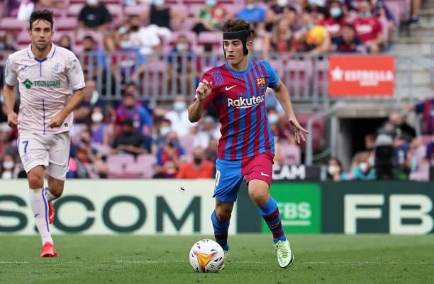 Gavi during the match between FC Barcelona and Getafe CF, corresponding to the week 3 of the Liga Santander, played at the Camp Nou Stadium, on 29th...